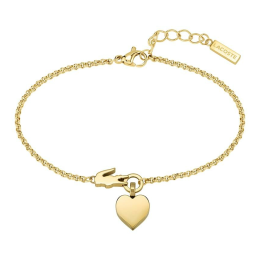 Bracelet femme Lacoste, Love my croc, acier PVD jaune, 2040028