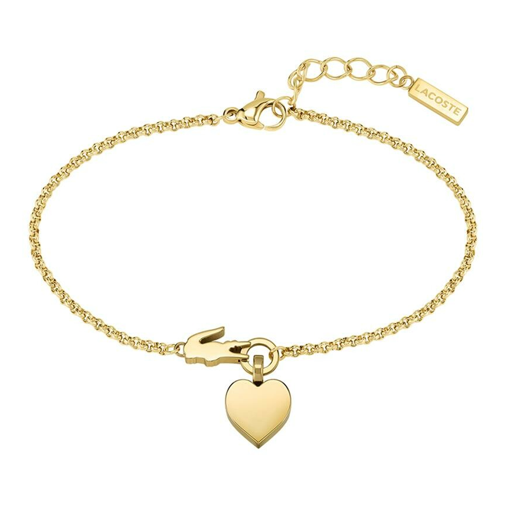 Bracelet femme Lacoste, Love my croc, acier PVD jaune, 2040028