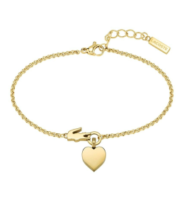 Bracelet femme Lacoste, Love my croc, acier PVD jaune, 2040028