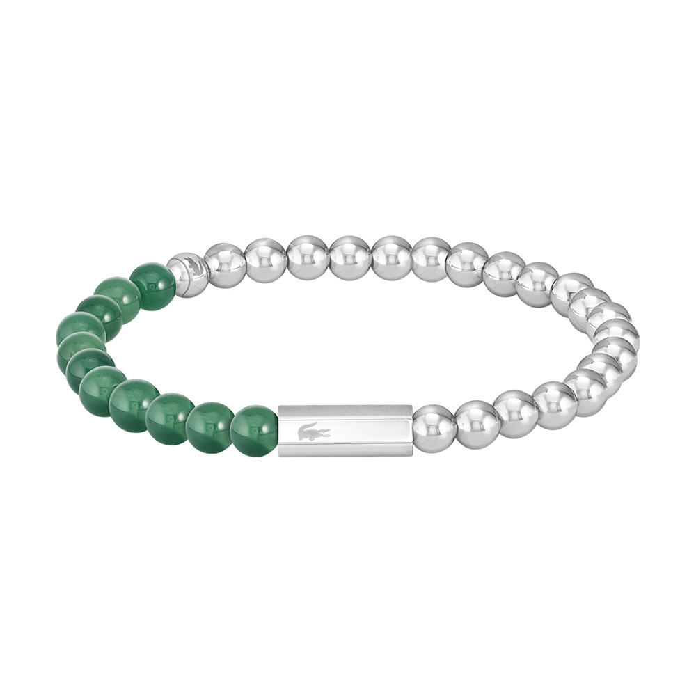 Bracelet homme Lacoste, Scottie, acier et jade, 2040245