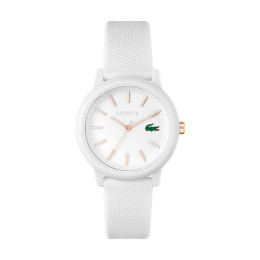 Montre femme Lacoste, .12.12 avec bracelet en silicone blanc, 2001211