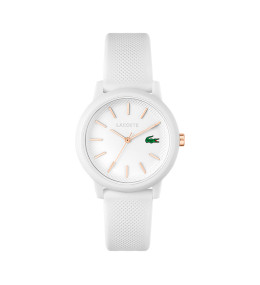 Montre femme Lacoste, .12.12 avec bracelet en silicone blanc, 2001211