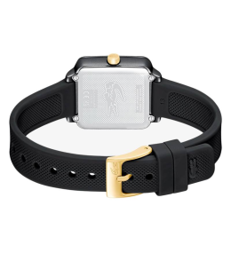 Montre Femme Lacoste .12.12 Square 2001408 - Silicone Noir & Or