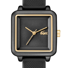 Montre Femme Lacoste .12.12 Square 2001408 - Silicone Noir & Or