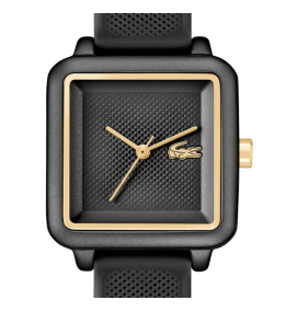 Montre Femme Lacoste .12.12 Square 2001408 - Silicone Noir & Or
