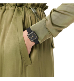 Montre Femme Lacoste .12.12 Square 2001408 - Silicone Noir & Or