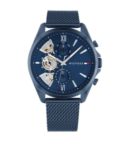 Montre Homme Tommy Hilfiger Luca, multifonctions acier PVD bleu 1710648