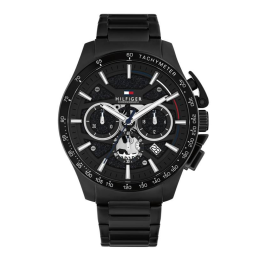Montre Homme Tommy Hilfiger Bank, chronographe en acier PVD noir 1792262
