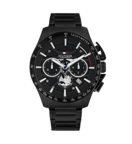 Montre Homme Tommy Hilfiger Bank, chronographe en acier PVD noir 1792262