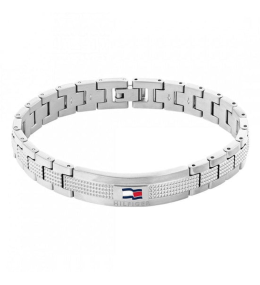 Bracelet homme Tommy Hilfiger, Nelson H-link, Acier et émail 2790419