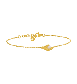 Bracelet Jourdan Bijoux Hélicé, argent 925/1000 doré or jaune et perles de culutre AJF170234B