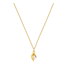 Collier Jourdan Bijoux Hélicé, argent 925/1000 doré or jaune et perles de culutre AJF170237N