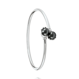 Bracelet rigide Jourdan Bijoux Diane, argent 925/1000 et hématite AJF170008B