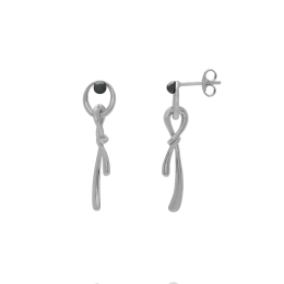 Boucles d'oreilles pendantes Jourdan Bijoux Eterna, argent 925/1000 et Hématite AJF170295E