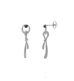 Boucles d'oreilles pendantes Jourdan Bijoux Eterna, argent 925/1000 et Hématite AJF170295E