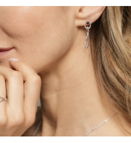 Boucles d'oreilles Jourdan Eterna Argent & Hématite