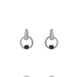 Boucles d'oreilles Jourdan Bijoux Dualia, argent 925/1000 et Hématite AJF170303E