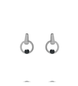 Boucles d'oreilles Jourdan Bijoux Dualia, argent 925/1000 et Hématite AJF170303E