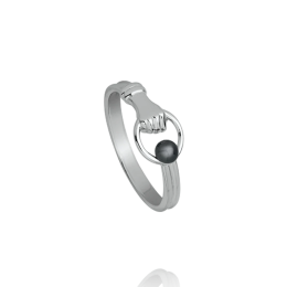 Bague Jourdan Bijoux Manea, argent 925/1000 et hématite, AJF170313R