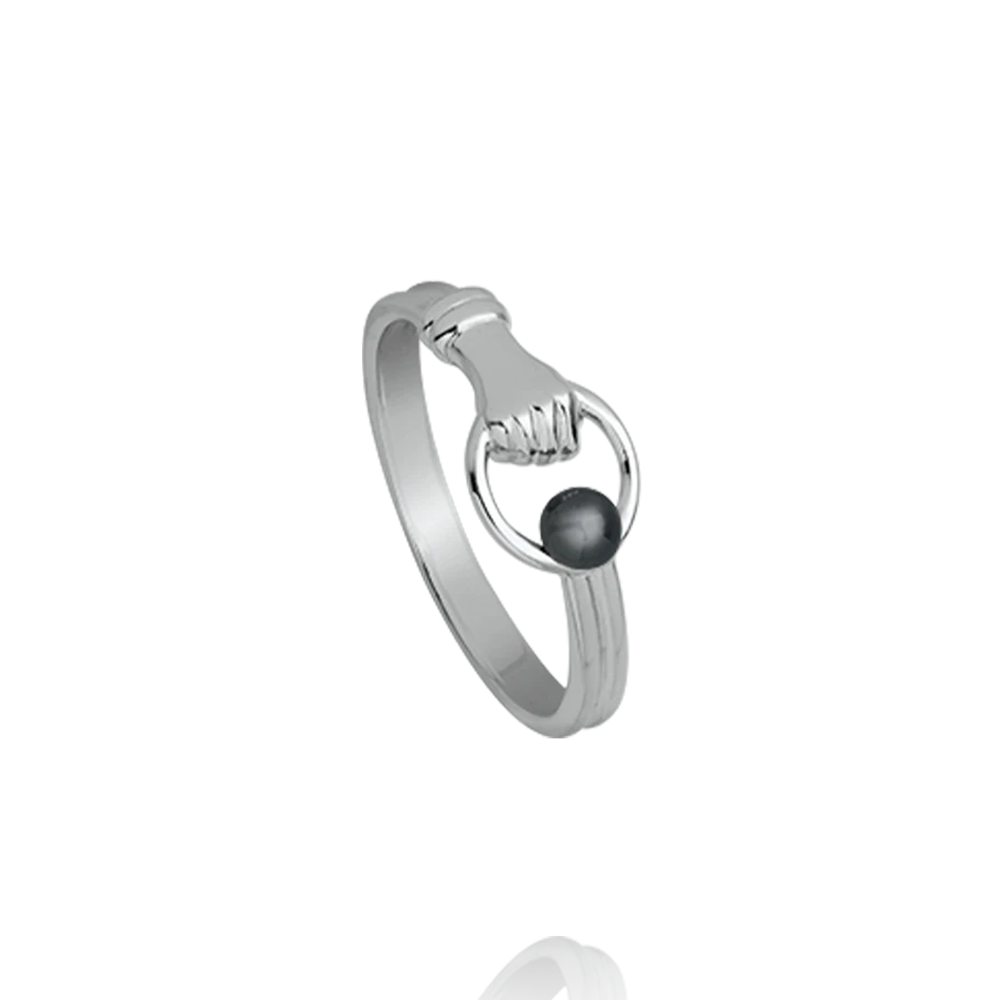 Bague Jourdan Bijoux Manea, argent 925/1000 et hématite, AJF170313R
