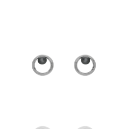 Boucles d'oreilles Jourdan Bijoux Manea, argent 925/1000 et Hématite AJF170314E