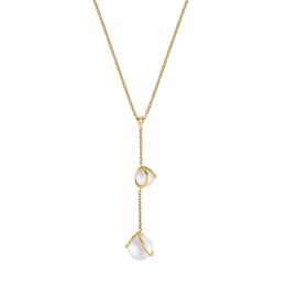 Collier Jourdan Bijoux Lyse, argent 925/1000 doré or jaune et perles de culture, AJF210134N