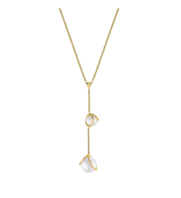 Collier Jourdan Bijoux Lyse, argent 925/1000 doré or jaune et perles de culture, AJF210134N