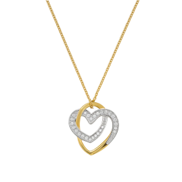 Collier Jourdan Bijoux Roxane, argent 925/1000 doré or jaune et oxydes de zirconium, AMK 054