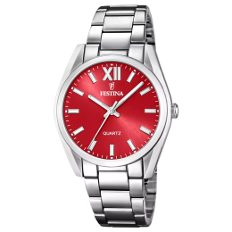 Montre femme Festina Alegria en acier cadran rouge 20622/B