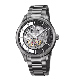 Montre homme Festina Automatique en acier PVD noir cadran squelette 20632/1