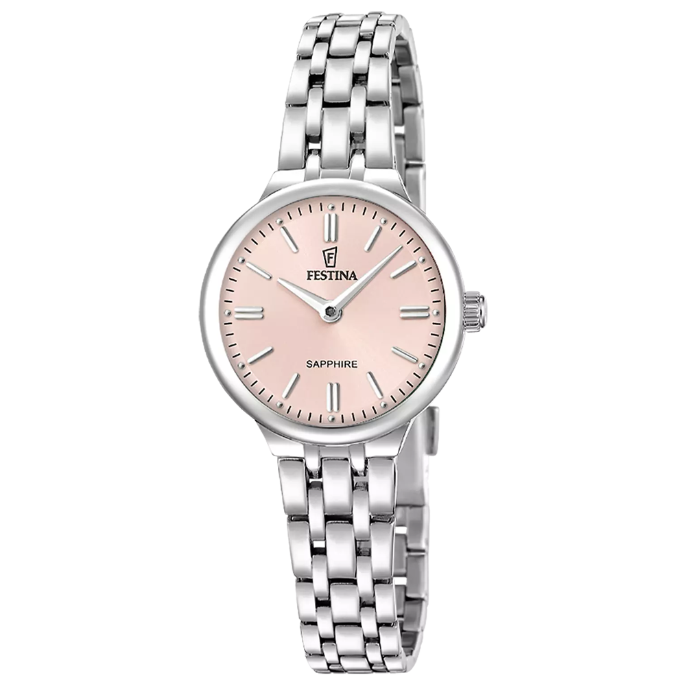 Montre femme Festina Mademoiselle en acier cadran rose 20744/2