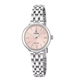 Montre femme Festina Mademoiselle en acier cadran rose 20744/2
