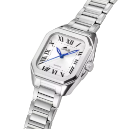 Montre Femme Lotus Square 18967/1 - Carrée Acier & Blanc