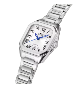 Montre Femme Lotus Square 18967/1 - Carrée Acier & Blanc