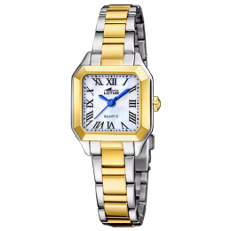Montre femme LOTUS, Old money argent, acier bicolore 19036/2