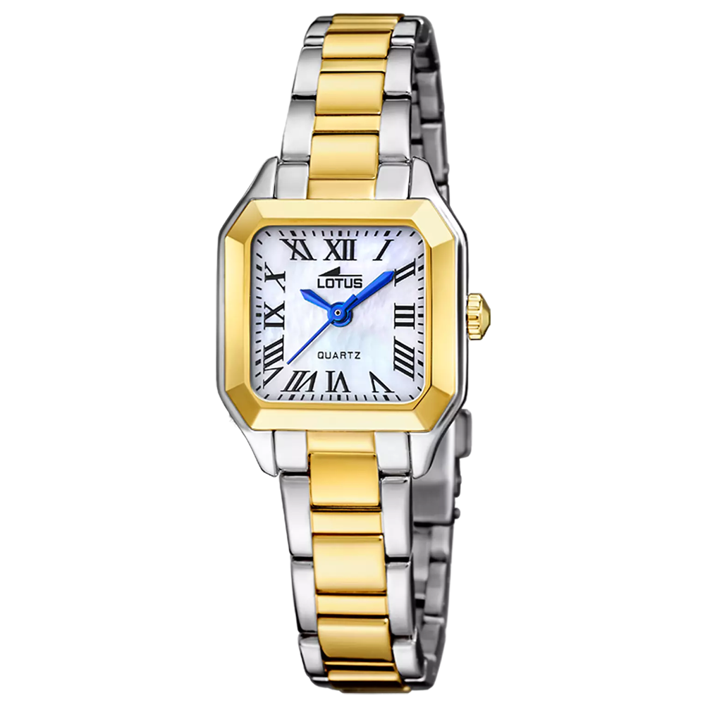 Montre femme LOTUS, Old money argent, acier bicolore 19036/2