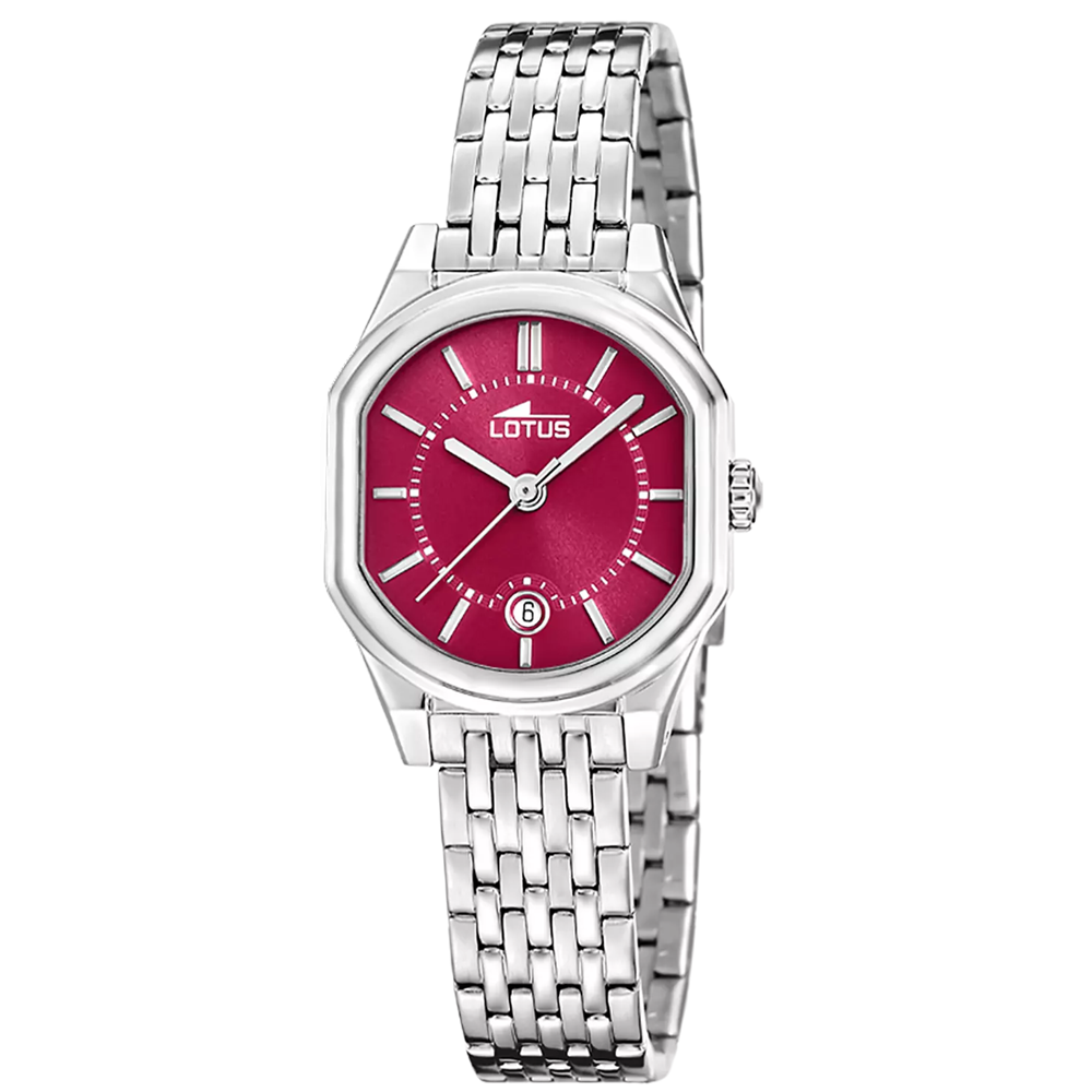 Montre femme LOTUS, Old money bordeaux, acier 19043/2