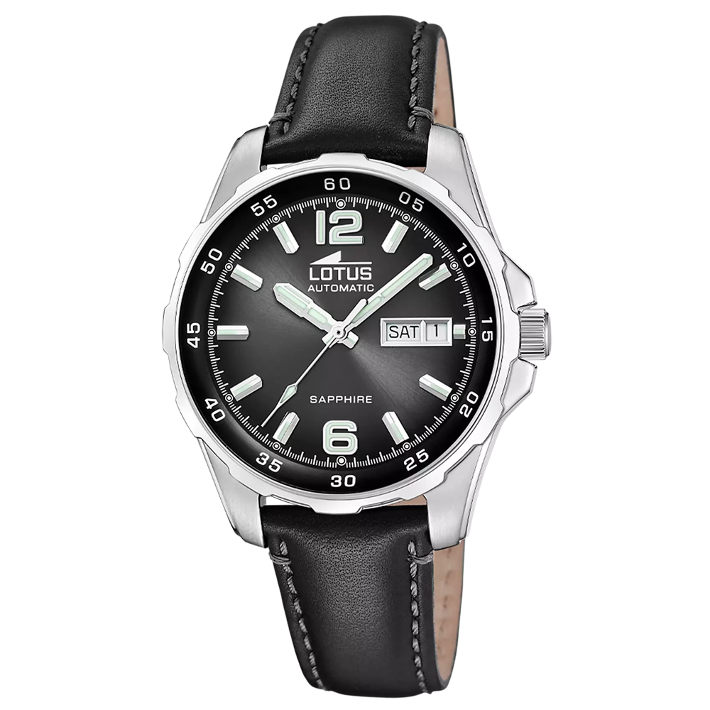 Montre homme LOTUS, Kosm automatique, acier et cuir 18998/4