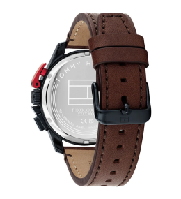 Montre Homme Tommy Hilfiger Bank 1792268 - Chrono Bleu & Cuir