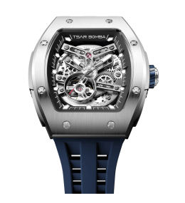 Montre Tsar Bomba TB8228A01 Elemental - Squelette Acier & Bleu