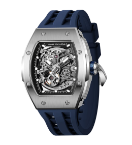 Montre homme Tsar Bomba Elemental collection, Automatique, acier et silicone bleu TB8228A01
