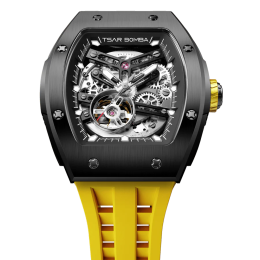 Montre Tsar Bomba TB8228A05 Elemental - Squelette Noir & Jaune
