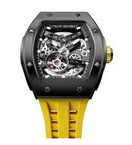 Montre Tsar Bomba TB8228A05 Elemental - Squelette Noir & Jaune