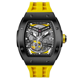 Montre Tsar Bomba TB8228A05 Elemental - Squelette Noir & Jaune