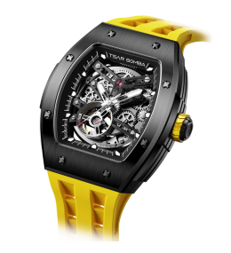 Montre Tsar Bomba TB8228A05 Elemental - Squelette Noir & Jaune