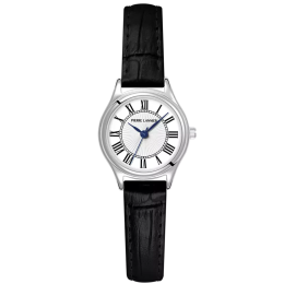 Montre Femme Pierre Lannier Pya, acier et cuir noir 020L603