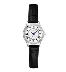 Montre Femme Pierre Lannier Pya, acier et cuir noir 020L603