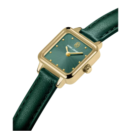 Montre Femme Pierre Lannier Néora 058J621 - Carrée Dorée & Vert