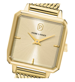 Montre Femme Pierre Lannier Leonor 072J542 - Carrée & Dorée