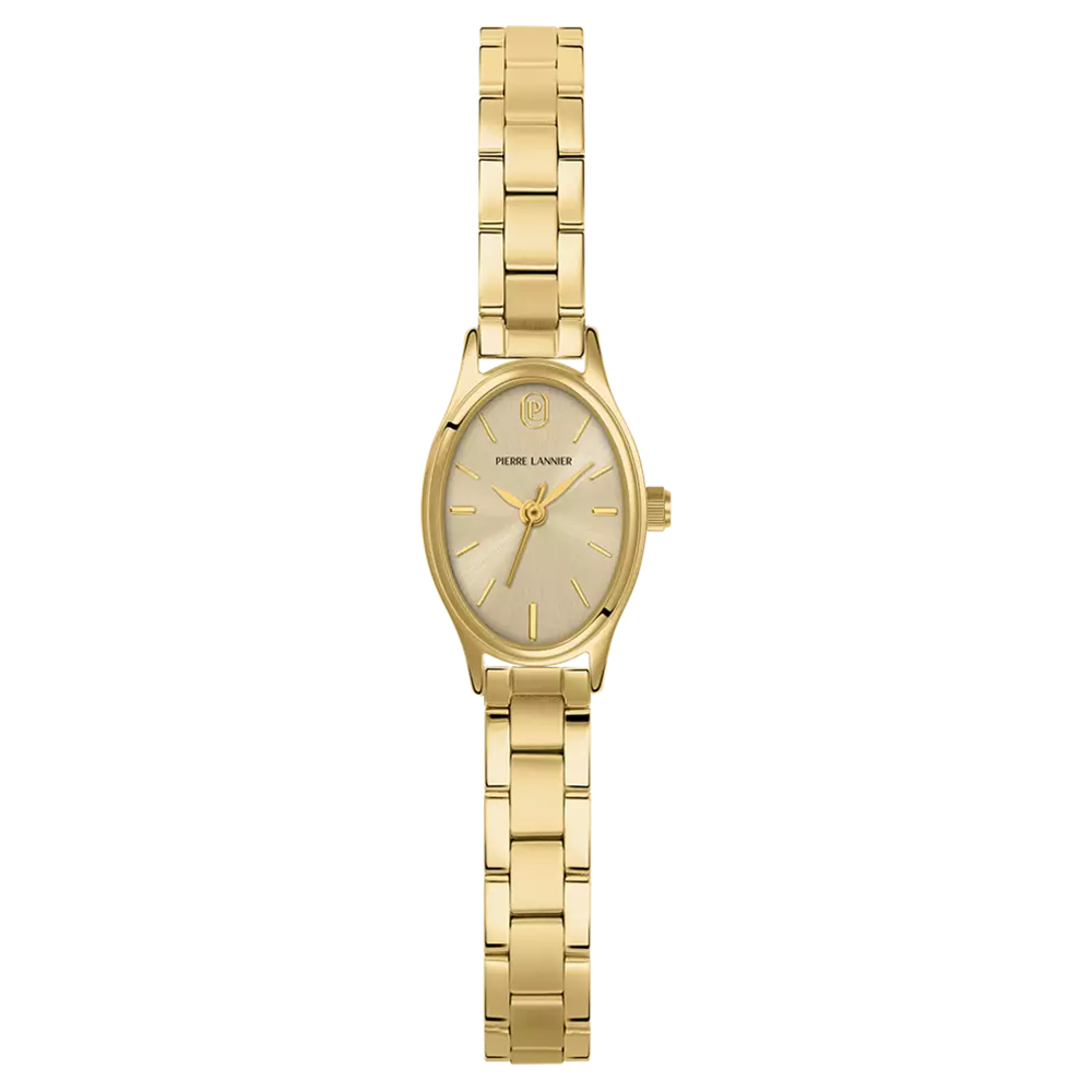 Montre Femme Pierre Lannier OVALIA, acier PVD jaune 076H542